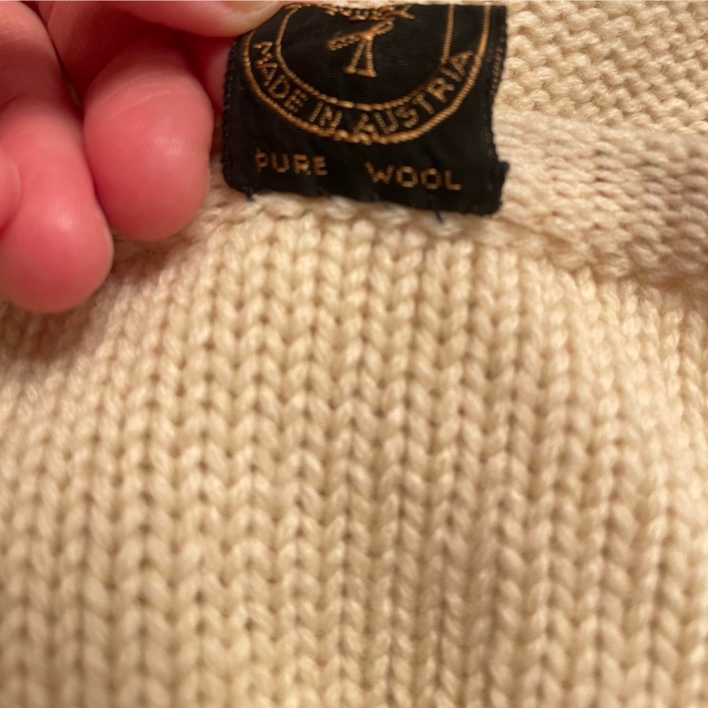 vintage Austrian 70s knit cardigan xs s - Picture 6 of 8